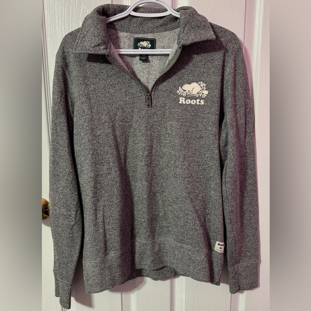 Roots Charcoal Quarter-Zip Pullover